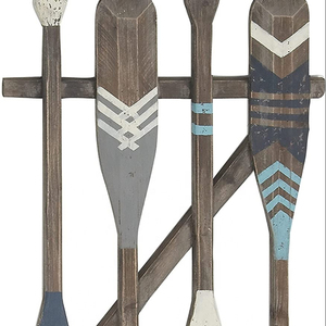 Ahşap kürek yenilik kano Oar duvar dekor ok ve şerit desenleri ile - Product Image 4