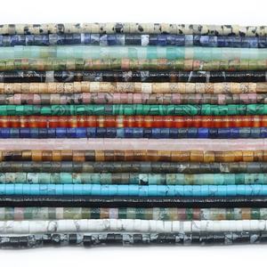 도매 2X3mm 원통형 페르시 청금석 장미 석영 청록색 소달라이트 흑요석 apacer 구슬 DIY 보석 액세서리 - Product Image 6