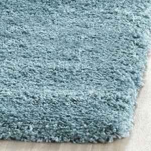 Modern <b>Teal</b> Blue Shag <b>Rug</b> with plain Pattern Soft Textured High-Pile Area <b>Rug</b> for Living Room or Bedroom - Product Image 3