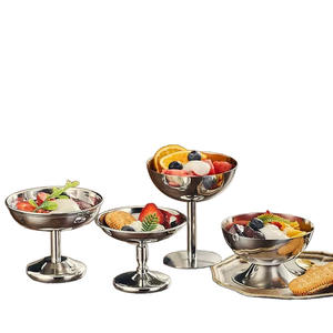 304 tazze gelato in acciaio inossidabile ciotole Sundae bicchieri Sliver Bar tazza di frutta da Dessert per feste Cooler tazza di calici di budino di lusso - Product Image 5