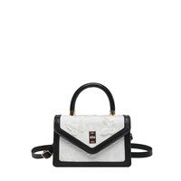 Bolso de Mano Pequeño Cuadrado de Estilo Chino para Mujer, Diseño Exclusivo de Verano 2026, con Solapa, de Poliéster, Elegante, para Llevar al Hombro o Cruzado