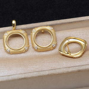 Mabei JG6092 Set DIY Pearl Jewelry Accessory S925 <b>Silver</b> Brushed Ring Empty Holder 16-16.2mm Jewelry Findings 3mm <b>Bead</b> Size - Product Image 1