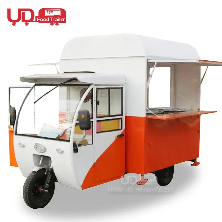 Уличная электрическая мини-тележка для еды, грузовик для Gelato, киоск для тако, тук, хот-дог, морозильная камера, трицикл для мороженого