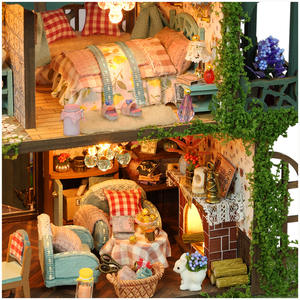 Kit <span class=keywords><strong>de</strong></span> construction DIY Villa <span class=keywords><strong>de</strong></span> <span class=keywords><strong>jardin</strong></span> elfique, modèle miniature éducatif en bois à assembler soi-même, cadeau pour les 14 ans et plus - Product Image 3