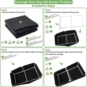 उद्यान रोपण विभाजित महसूस किया बिस्तर बैग बागान पॉट वर्ग रोपण बढ़ने महसूस किया के लिए कंटेनर पौधों, फूल, सब्जियों - Product Image 6