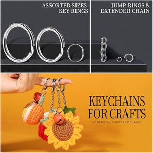 265 Piezas de Clips para Llaveros, Anillas Metálicas con Cierre de Langosta, Anillas para Llaveros para Manualidades y Joyería - Product Image 5