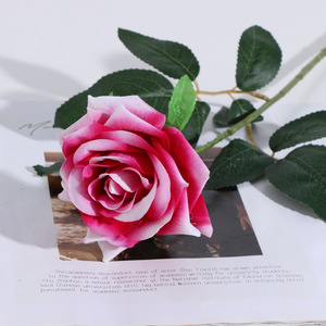 Rosa Artificial de Tallo Largo de Buena Calidad, Rosa de Seda de Terciopelo Wangzu para Decoración de Bodas, Regalo Floral - Product Image 4