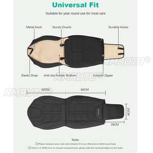 2 housses de siège de voiture universelles en cuir PU, housses de siège automobile, protège-sièges pour la plupart des voitures, luxe - Product Image 6