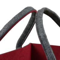 Großhandel Benutzerdefiniertes Logo GRS-Zertifizierte Polyester-Filztasche Einfarbig mit Reißverschluss Tragbar Direkt ab Werk REACH AZO-Frei