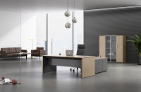 Usine de meubles de bureau, design moderne haut de gamme, bureau en forme de L pour directeur, PDG, patron, bureau de direction, bureaux de luxe