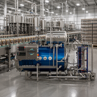 Machine de stérilisation par pulvérisation d'eau entièrement automatique pour le café et le lait en canettes d'aluminium