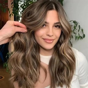 Peluca de Cabello Humano Largo Ondulado <span class=keywords><strong>con</strong></span> Encaje Frontal, <span class=keywords><strong>Rubio</strong></span> Cenizo Europeo <span class=keywords><strong>con</strong></span> Reflejos, Peluca Balayage Rubia <span class=keywords><strong>con</strong></span> Encaje Frontal - Product Image 3