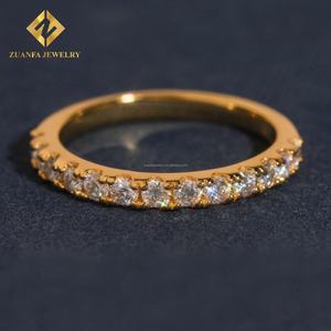 Anillo de Compromiso de Plata de Ley 925 Chapado en Oro de 18k con Moissanita VVS, Joyería Nupcial, Regalo de Navidad para Mujer - Product Image 6