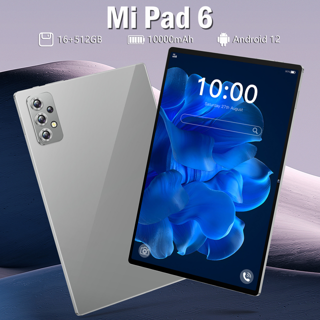5g 16GB + 512GB Mipad6 Pro Call Dual Sim Cards Tablet for Adult Tablet PC Large Battery Tablet PC