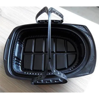 Boîte de poulet rôti jetable, boîte à emporter portable de qualité alimentaire, boîte de canard rôti au micro-ondes