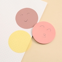 Blocs-notes adhésifs transparents, bloc-notes adhésif rond transparent mignon, bloc-notes en PET imperméable pour fournitures de bureau, d'école et d'étude esthétiques
