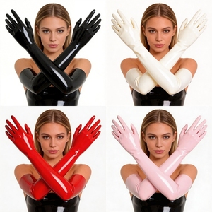 Body de Látex Sexy para Mujer, Estilo Ópera, con Guantes Largos, Disfraces para Hombre y Mujer, Ropa Interior Sexy - Product Image 3
