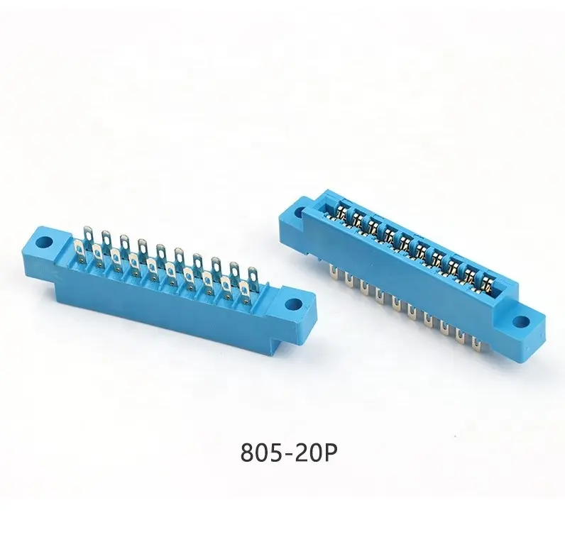 Ile PCB 20 Pins yolları pozisyon kart kenarı Pin konnektör 3.96mm 3.96 kurulu Pin kart kenar konektörü