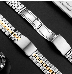 Correa de <span class=keywords><strong>reloj</strong></span> de metal con extremo curvado para Tudores Princes, 13, 17mm, 19, 20mm, hebilla plegable, pulsera de acero inoxidable sólido para hombres y mujeres - Product Image 4