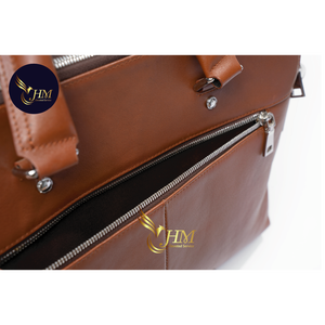 Bolso de negocios de oficina de gran capacidad de cuero PU, novedad de 2025, bolso de maletín para ordenador portátil de gran capacidad OEM con logotipo personalizado para hombre - Product Image 5