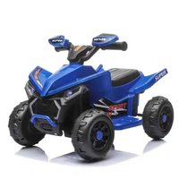Quad électrique pour enfants de style sportif avec phares LED, pneus tout-terrain, siège noir, rouge, bleu