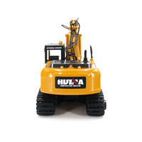 Excavatrice RC HUINA 1535 1:14, 12 canaux et plus, camion de chantier électrique en plastique, jouet radiocommandé avec chargeur, intérieur-extérieur