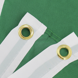 Banner impreso de poliéster de 3x5 pies, verde, blanco, rosa, bandera de la República de <span class=keywords><strong>Terranova</strong></span> con 2 ojales para colgar - Product Image 3