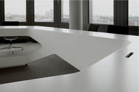 Bureau de formation intelligent, en pierre artificielle, blanc, pour salle de conférence, Table moderne, de luxe
