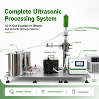 Homogénéisateur ultrasonique portable 1500W avec sonde ultrasonique pour machine de mélange continu d'huiles essentielles à cellule de flux et balance de laboratoire