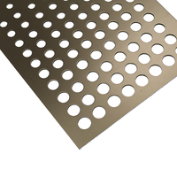 Panneau en aluminium perforé doré sur mesure de 0,21 mm à 6 mm pour système de plafond spécial et revêtement mural architectural
