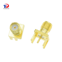 Conector RF al por mayor cobre puro cabeza Q9 soldadura PCB de alta frecuencia conector SMA-macho