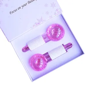 Frozen Roller for Cold Facial Massage, 2 Face Roller Balls with Anti-Freeze Liquid ice globes