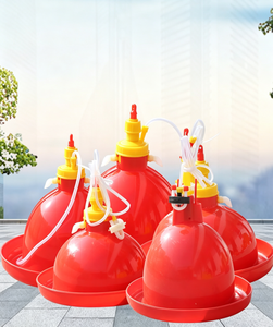 Abreuvoir automatique en plastique pour poulets, abreuvoir cloche <span class=keywords><strong>Plasson</strong></span> pour l'élevage, abreuvoir pour poulets et canards, bol à eau en plastique rouge épaissi - Product Image 6