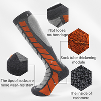 LINGTU Vente en gros de chaussettes de ski en laine éponge rembourrées pour l'extérieur Chaussettes de sport chaudes Chaussettes de ski douces pour l'hiver pour unisexe