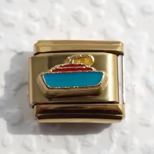 Gold Plated Italian Module Stainless Steel Bracelet Geometric Sports DIY Elastic Italian <b>Charms</b> Alloy <b>Bangles</b> Religious for Gift - Product Image 2