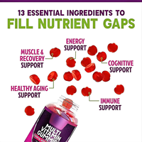 Gommes multivitaminées pour adultes, soutien nutritionnel quotidien, soutien immunitaire, vitamines A, C, D, B12, flacon de 60 unités pour femmes et hommes