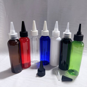 Customizable 3oz 4oz 5oz 8oz 12oz Clear Amber PET Plastic Hair Oil <strong>Bottle</strong> With Twist Top Cap <strong>Squeeze</strong> Applicator Shampoo Lotion - Product Image 4