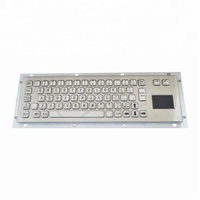Clavier mécanique industriel en métal étanche à 65 touches avec trackball ou pavé tactile