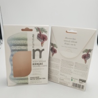 Boîtes auto-érectrices en carton personnalisées pour savon/éponge, fabriquées en Chine, avec fenêtre découpée, impression quadricolore, matériaux recyclés