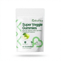 Super Gummies Végétales Superaliments Verts Complément Alimentaire Probiotiques Vitamine D3 Saveur Pomme Sans Sucre Végétalien Antioxydant Adulte