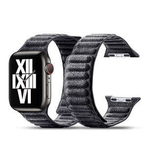 Bracelet de montre intelligente de luxe en Alcantara Bracelet magnétique pour <span class=keywords><strong>Apple</strong></span> Series 1-10/<span class=keywords><strong>SE</strong></span> Ultra Longueur 38-40mm 41-49mm Bande Montres intelligentes - Product Image 2