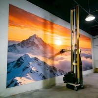 Robot peintre mural 3D UV sans pilote LC-A2 avec tête d'impression I1600 et conception pliable légère