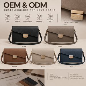 Sac bandoulière homme en cuir PU, sac messager minimaliste, sac à rabat décontracté pour affaires, sac à bandoulière réglable, OEM ODM - Product Image 6