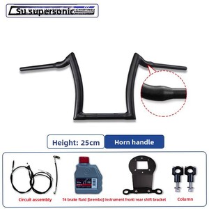 Manubrio Rialzato BenDa Napoleon 450 per <span class=keywords><strong>Moto</strong></span> con Direzione Modificata e Testa Rialzata - Product Image 6