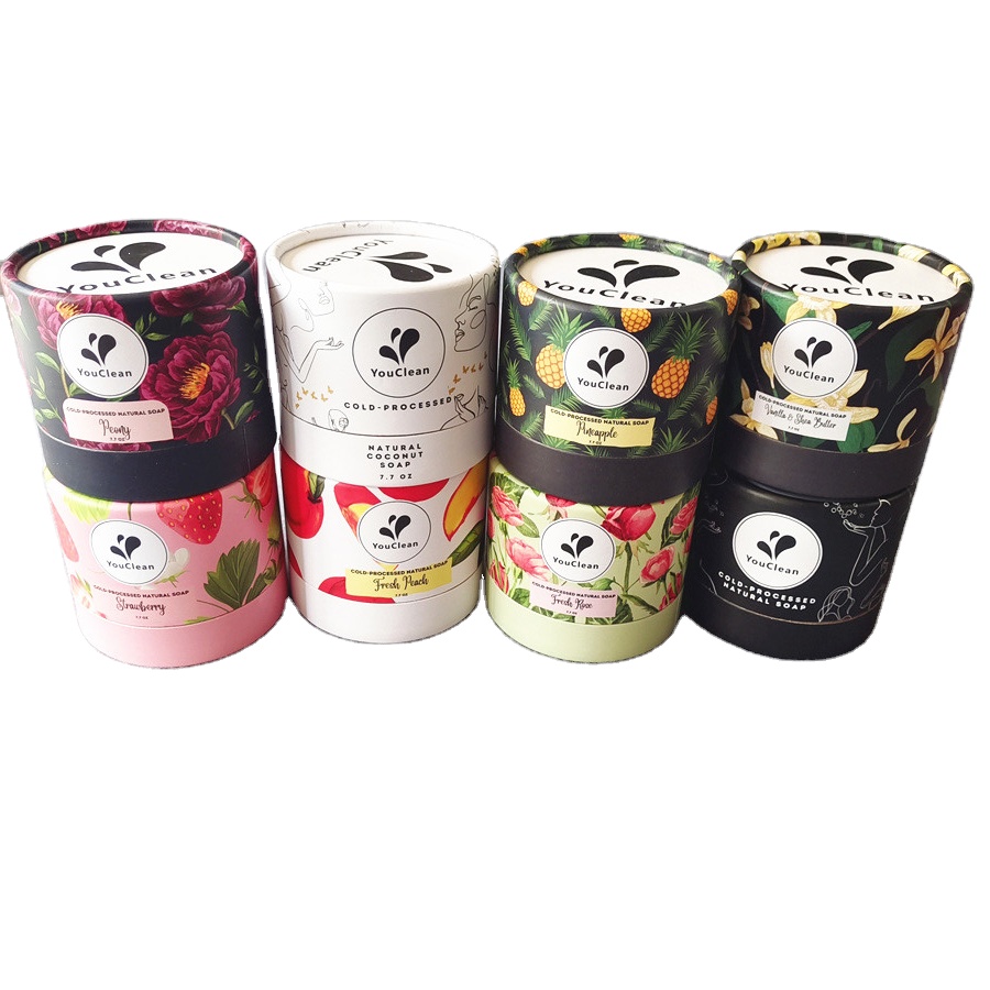 Factory Round Kraft Paper Tube Packaging for Tea Biodegradable Cardboard Paper Tube Soap Paper Tube