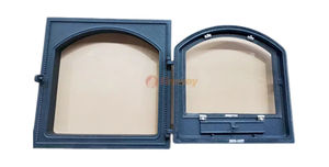 Puerta de Estufa de <span class=keywords><strong>Leña</strong></span> de Hierro Fundido. Puerta de <span class=keywords><strong>Chimenea</strong></span> con Cristal Grande. - Product Image 5