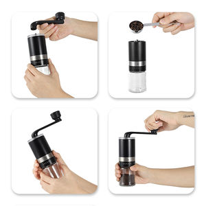 Kahve araçları el krank 6 hassas kalınlık paslanmaz çelik taşınabilir espresso manuel kahve değirmeni konik seramik çapak - Product Image 4