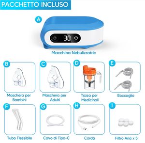 Fitconn <span class=keywords><strong>meilleur</strong></span> nébulzers portables <span class=keywords><strong>inhalateur</strong></span> médical pratique compresseur nébuliseur machine avec écran numérique - Product Image 5