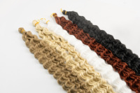Extensions de cheveux tressés personnalisées de haute qualité, en fibres haute température, à trame unique, lisses et résistantes à la chaleur