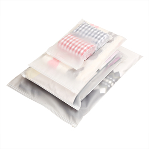 Plastic Bags Custom Matte/Frosted Biodegradable Plastic Packaging Zipper Bags T Shirt Swimwear Zip Lock Clothing Bags With Logo